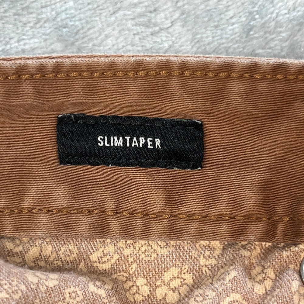 Bonobos Slim Taper Pants Jeans Mens 28x30 Brown Olimpias Italian Cotton Chinos - Picture 8 of 15